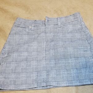 American Eagle Outfitters Women's Gray Plaid Skirt Size 0 Super Stretch